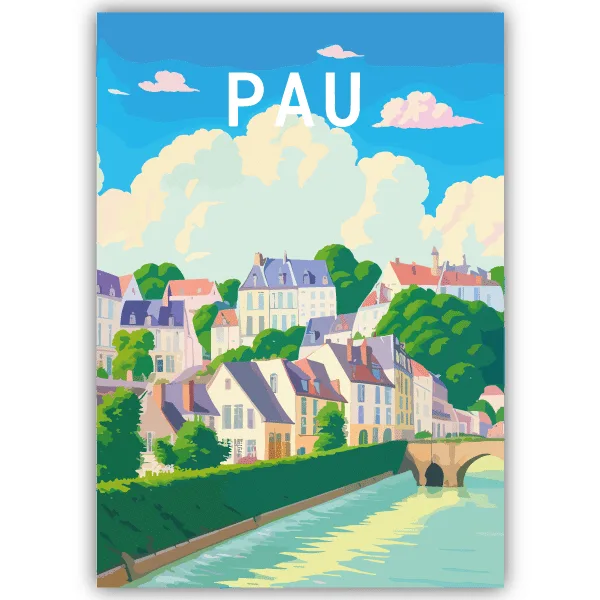 Tableau Pau - France - tableau décoratif Made in France