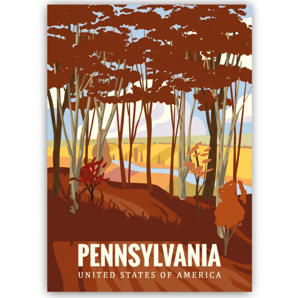 Tableau Pennsylvanie - États-Unis - tableau décoratif Made in France