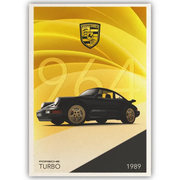 Tableau Porsche 964 - tableau décoratif Made in France