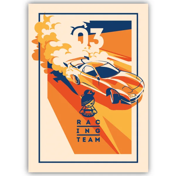 Tableau Racing Team - 03 - tableau décoratif Made in France