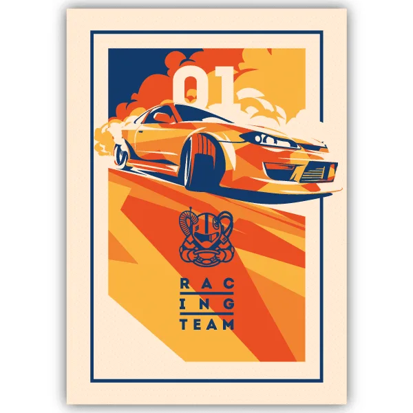 Tableau Racing Team - 01 - tableau décoratif Made in France