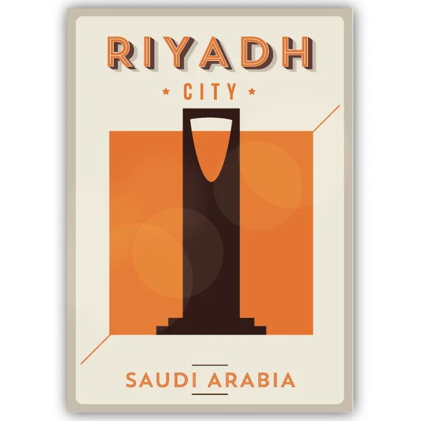 Tableau Riyad - Arabie Saoudite - tableau décoratif Made in France