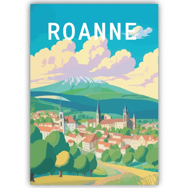 Tableau Roanne - France - tableau décoratif Made in France