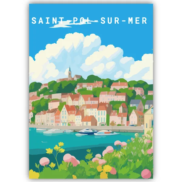 Tableau Saint-Pol-sur-Mer - France - tableau décoratif Made in France