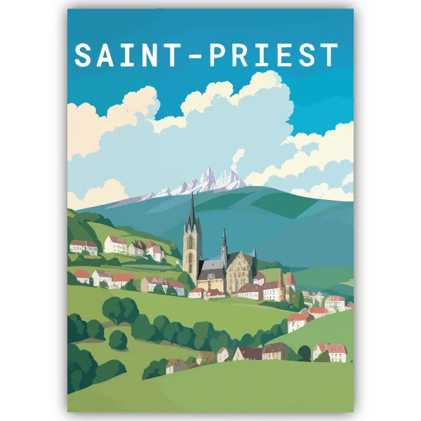 Tableau Saint-Priest - France - tableau décoratif Made in France