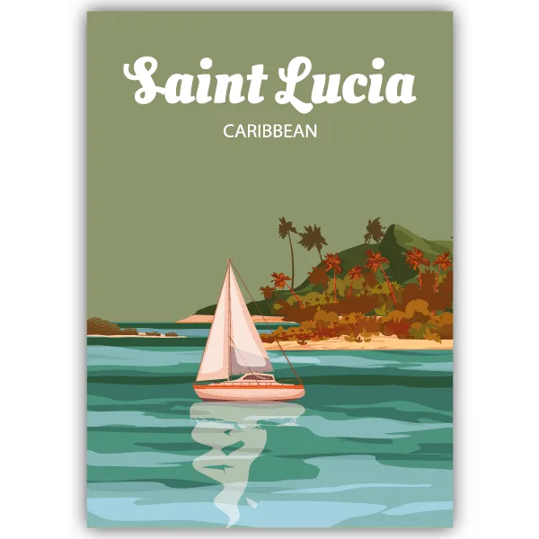 Tableau Sainte-Lucie - Antilles - tableau décoratif Made in France