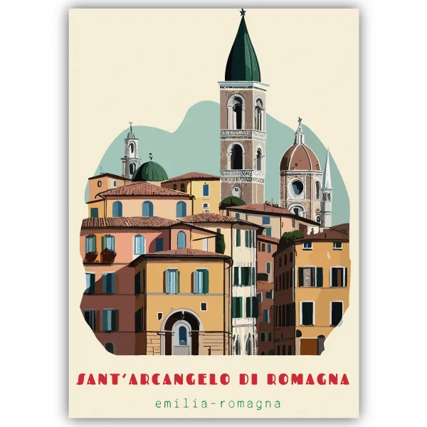 Tableau Santarcangelo di Romagna - Émilie-Romagne, Italie - tableau décoratif Made in France