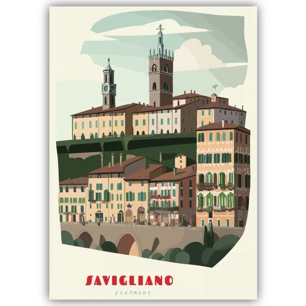 Tableau Savillan - Piémont, Italie - tableau décoratif Made in France
