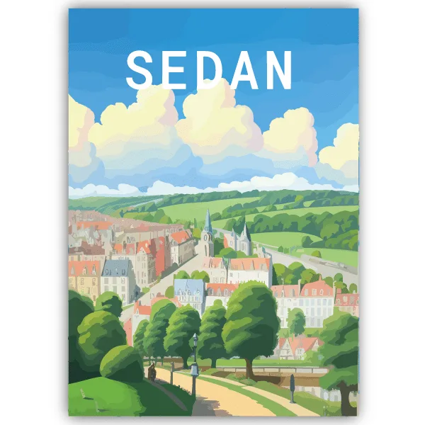 Tableau Sedan - France - tableau décoratif Made in France