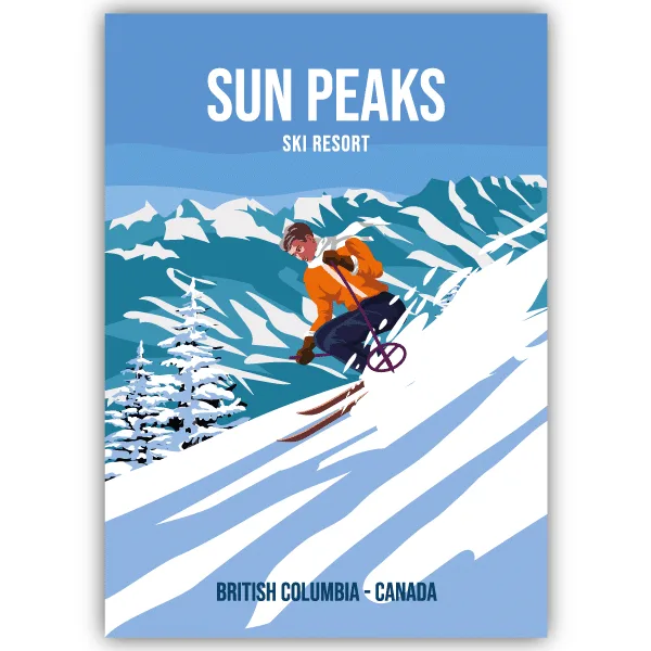 Tableau Sun Peaks - Canada - tableau décoratif Made in France