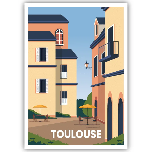 Tableau Toulouse - France - tableau décoratif Made in France