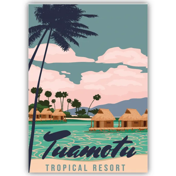 Tableau Tuamotu - Tahiti - tableau décoratif Made in France