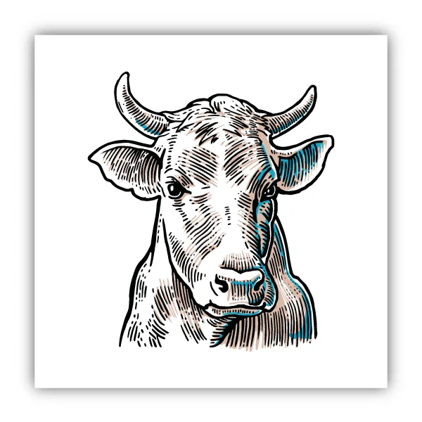 Tableau Vache - tableau décoratif Made in France