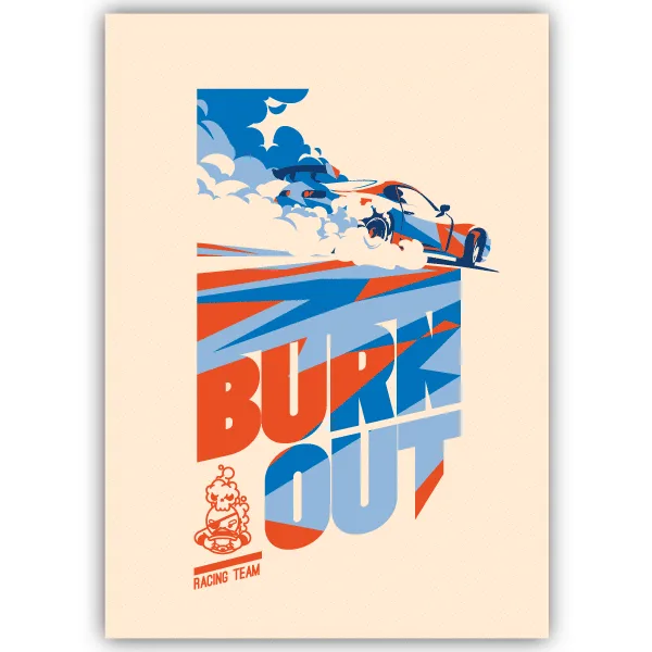 Tableau Voiture - Burn Out - tableau décoratif Made in France