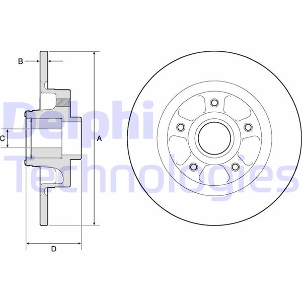 DELPHI BG9132RS Fren Sistemleri Fren Diski - RENAULT GRAND SCÉNIC III (JZ0/1_) uyumlu