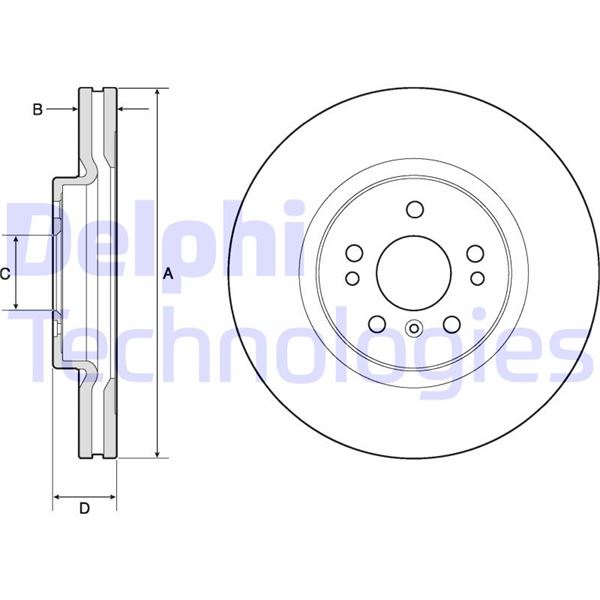DELPHI BG9968 Fren Sistemleri Fren Diski - MERCEDES-BENZ R-SERISI (W251, V251) uyumlu