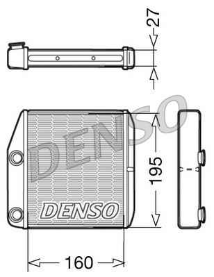 DENSO DRR09075 İklimlendirme Sistemi İç Mekan Isı Değiştirici - FIAT FIORINO Kasa/büyük limuzin (225_) uyumlu