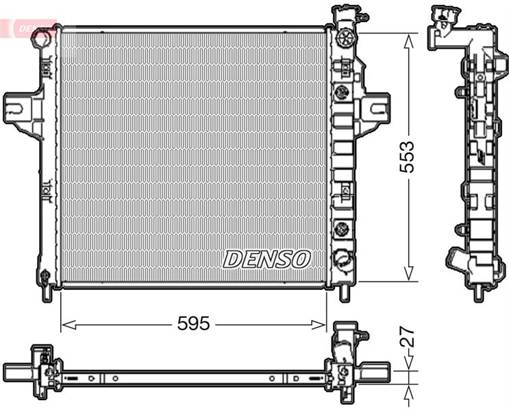 DENSO DRM06032 Soğutma Sistemi Su Soğutucu & Parçaları - JEEP GRAND CHEROKEE II (WJ, WG) uyumlu
