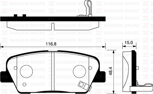 Fren Balatası - SANGSIN - SP1247 Ürün Görseli