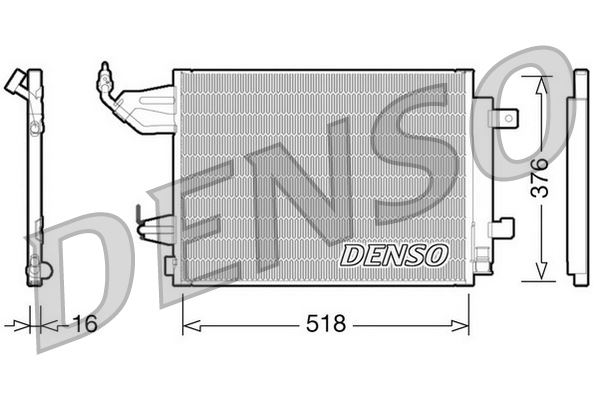 DENSO DCN16001 İklimlendirme Sistemi Klima Radyatörü - SMART FORFOUR (454) uyumlu