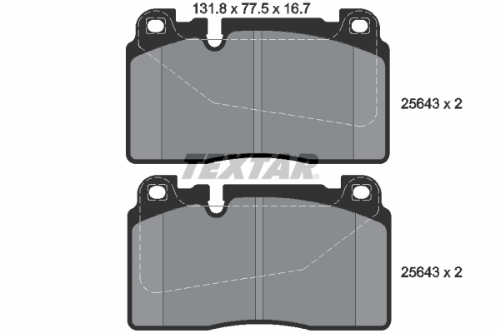 TEXTAR 2564301 Fren Sistemleri Fren Balatası - AUDI A7 Sportback (4GA, 4GF) uyumlu