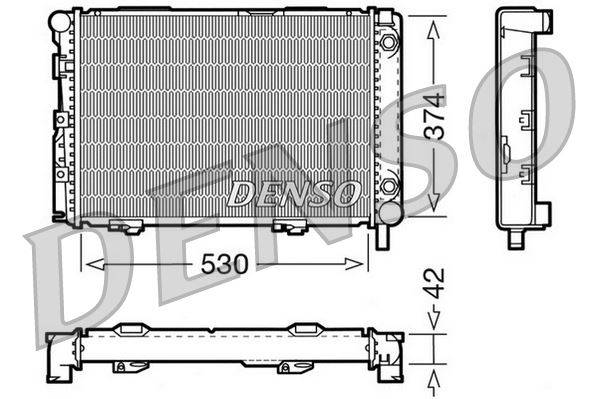 DENSO DRM17026 Soğutma Sistemi Su Soğutucu & Parçaları - MERCEDES-BENZ 124 Sedan (W124) uyumlu