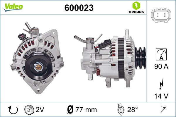 VALEO 600023 Elektrik Sistemi Alternatör - HYUNDAI GALLOPER II (JK-01) uyumlu