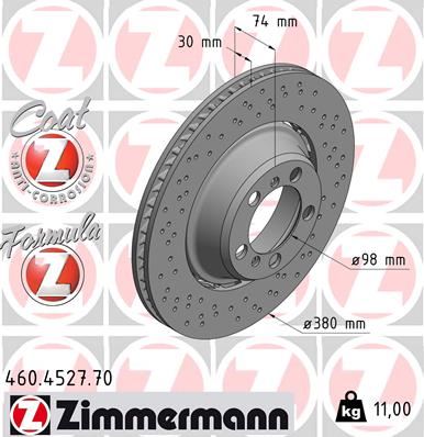 ZIMMERMANN 460.4527.70 Fren Sistemleri Fren Diski - PORSCHE 911 (991) uyumlu