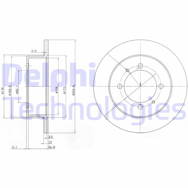 DELPHI BG3609 Fren Sistemleri Fren Diski - HYUNDAI SONATA III (Y-3) uyumlu