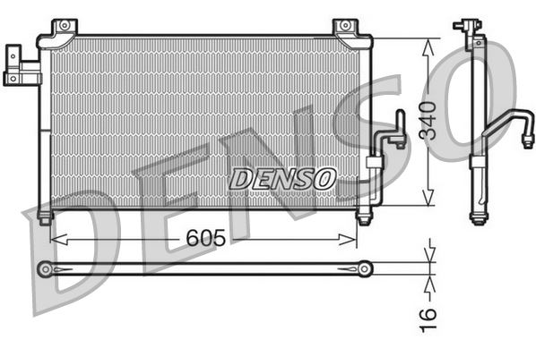 DENSO DCN44005 İklimlendirme Sistemi Klima Radyatörü - MAZDA PREMACY (CP) uyumlu