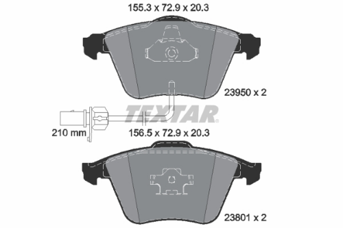 TEXTAR 2395001 Fren Sistemleri Fren Balatası - AUDI A6 C6 (4F2) uyumlu