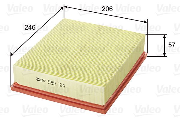 VALEO 585124 Motor Hava Filtresi - LAND ROVER RANGE ROVER II (P38A) uyumlu