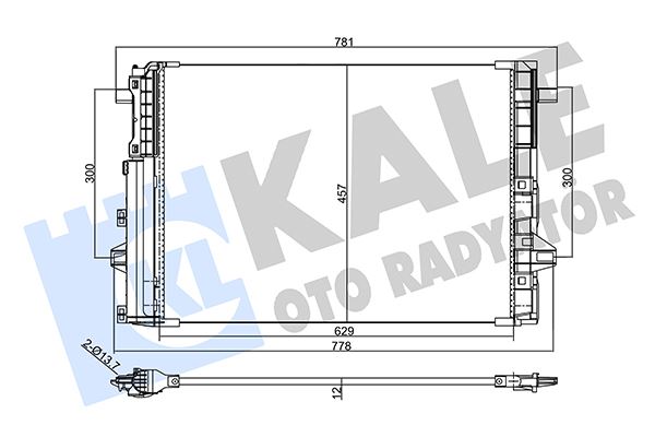 KALE OTO RADYATÖR 357725 İklimlendirme Sistemi Klima Radyatörü - MERCEDES-BENZ B-SERISI Sports Tourer (W246, W242) uyumlu
