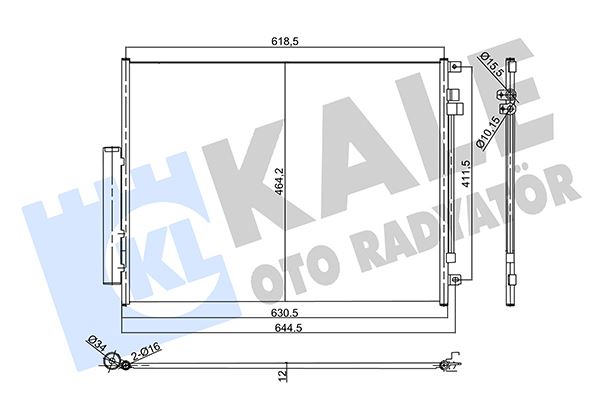 KALE OTO RADYATÖR 358770 İklimlendirme Sistemi Klima Radyatörü - ALFA ROMEO GIULIA (952_) uyumlu