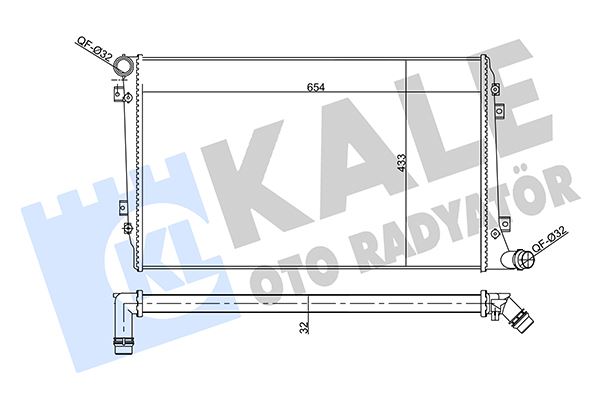 KALE OTO RADYATÖR 356930 Soğutma Sistemi Su Soğutucu & Parçaları - VW CADDY III Kasa/büyük limuzin (2KA, 2KH, 2CA, 2CH) uyumlu