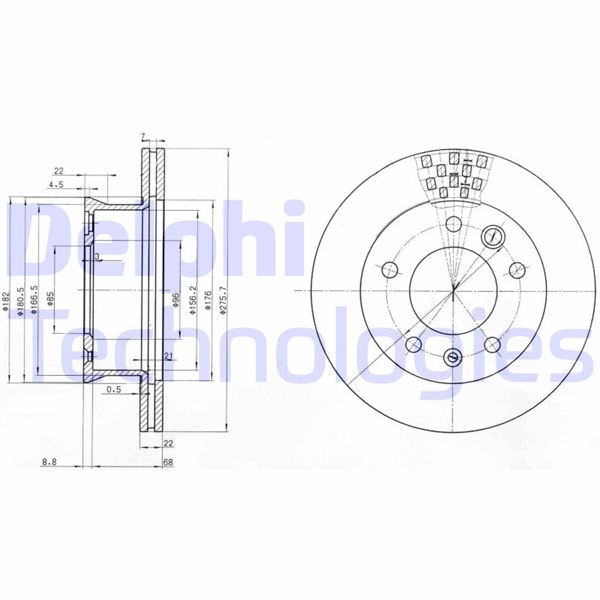 DELPHI BG3236 Fren Sistemleri Fren Diski - NISSAN BLUEBIRD (910) uyumlu