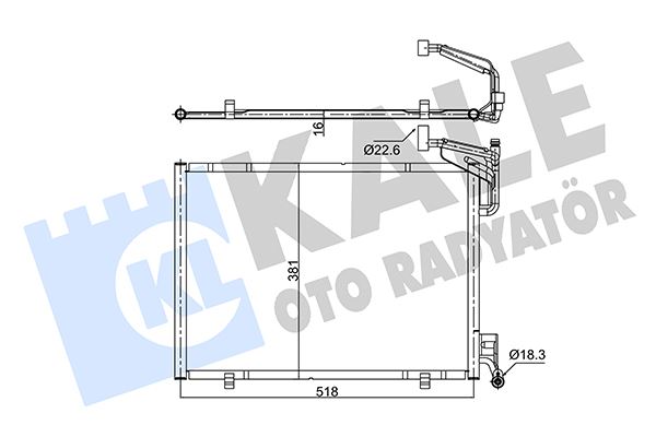 KALE OTO RADYATÖR 357315 İklimlendirme Sistemi Klima Radyatörü - FORD B-MAX (JK) uyumlu