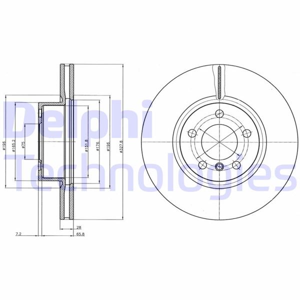 DELPHI BG9108 Fren Sistemleri Fren Diski - BMW X3 (F25) uyumlu