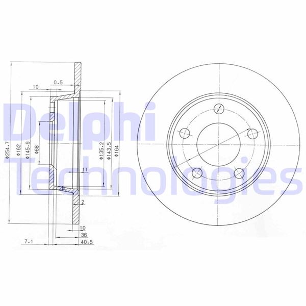 DELPHI BG3671 Fren Sistemleri Fren Diski - AUDI A6 C5 (4B2, 4B4) uyumlu
