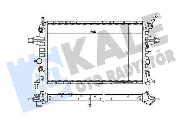 KALE OTO RADYATÖR 355610 Soğutma Sistemi Su Soğutucu & Parçaları - OPEL ASTRA G Hatchback (T98) uyumlu