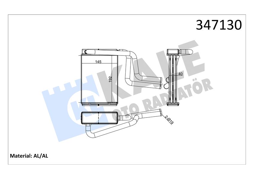 KALE OTO RADYATÖR 347130 İklimlendirme Sistemi İç Mekan Isı Değiştirici - FORD MONDEO I (GBP) uyumlu