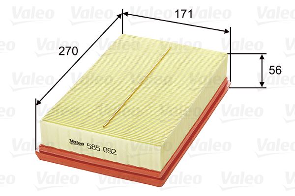 VALEO 585092 Motor Hava Filtresi - FIAT STILO (192_) uyumlu