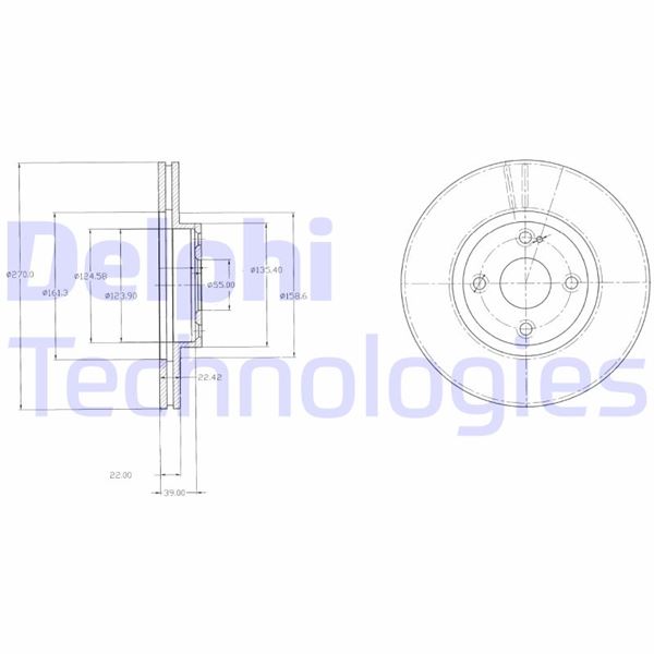 DELPHI BG3966 Fren Sistemleri Fren Diski - MAZDA MX-5 II (NB) uyumlu