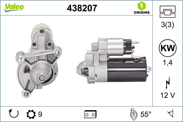 VALEO 438207 Elektrik Sistemi Marş Motoru - CITROËN XM (Y3) uyumlu