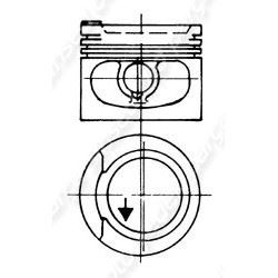 YENMAK 31-03307-050 Motor Piston Seti - AUDI 80 B2 Sedan (811, 813, 814, 819, 853) uyumlu