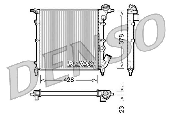 DENSO DRM23012 Soğutma Sistemi Su Soğutucu & Parçaları - RENAULT 19 I (B/C53_) uyumlu