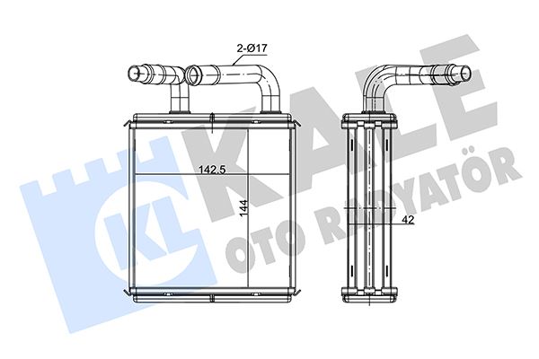 KALE OTO RADYATÖR 352160 İklimlendirme Sistemi İç Mekan Isı Değiştirici - HYUNDAI H-1 / STAREX Minibüs/Otobüs (A1) uyumlu