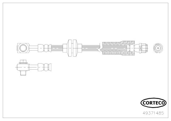 CORTECO 49371485 Fren Sistemleri Fren Hortumları - OPEL ASTRA J Sports Tourer (P10) uyumlu