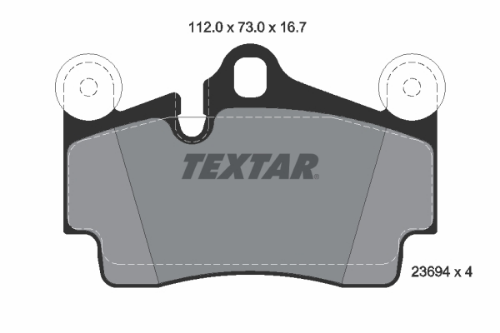 TEXTAR 2369402 Fren Sistemleri Fren Balatası - AUDI Q7 (4LB) uyumlu