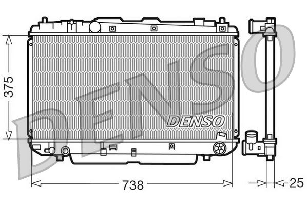 DENSO DRM50021 Soğutma Sistemi Su Soğutucu & Parçaları - TOYOTA RAV 4 II (_A2_) uyumlu
